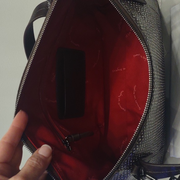 Hammitt expresso reserve handbag detachable strap Zip Top Leather Brown Purse - Picture 11 of 13